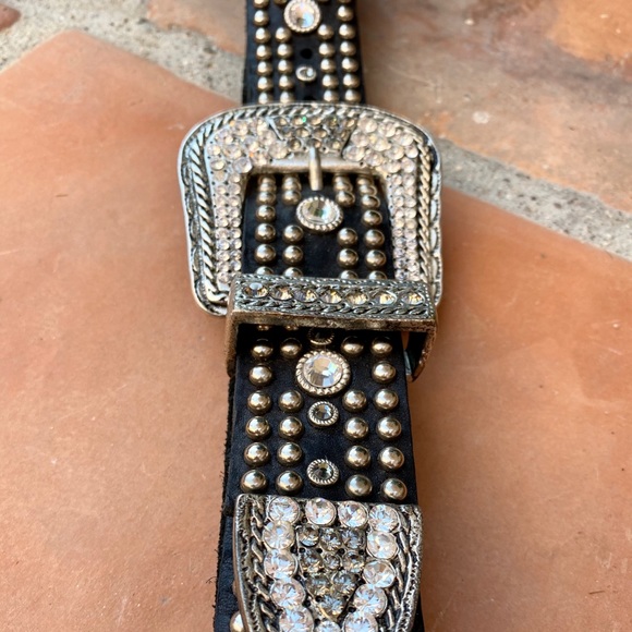 Leatherock Belt with Swarovski crystals